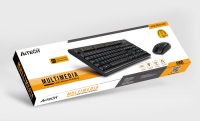 A4 TECH 4100 2.4Ghz Nano Kablosuz SET (Q-Multimedya Klavye + Optik Mouse) - 1